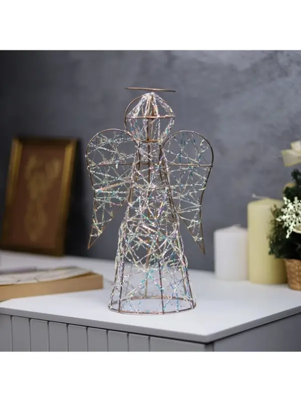 Светодиодная фигура &laquo;Ангел&raquo; 29&times;17&times;16 см, 20 LED, от батареек ААx2, свечение тёплое белое