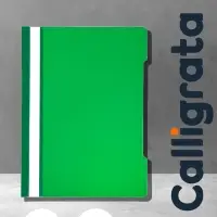 Папка - скоросшиватель Calligrata, А4, 160 мкм, зелёная, прозрачный верх