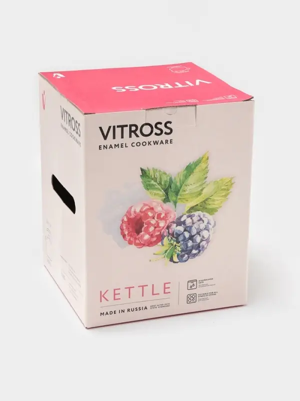 Чайник Bon appetit, 3 л, со свистком, индукция, эмалированная сталь, серый