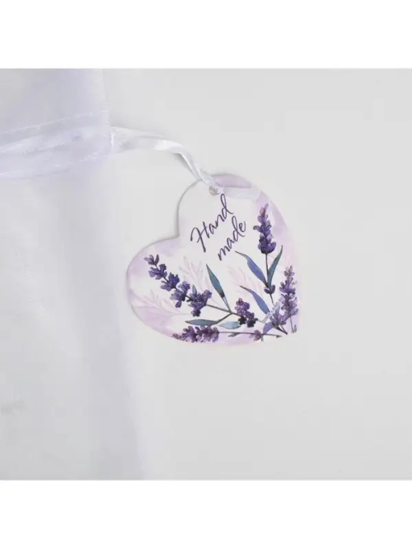 Мешочек подарочный органза белый «Лаванда», с шильдиком, 16 х 24 см +/- 1.5 см Мешочек подарочный органза белый «Лаванда», с шильдиком, 16 х 24 см +/- 1.5 см