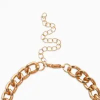 Браслет "Вишневый рай" на цепи, сердечки, цвет красный в золоте