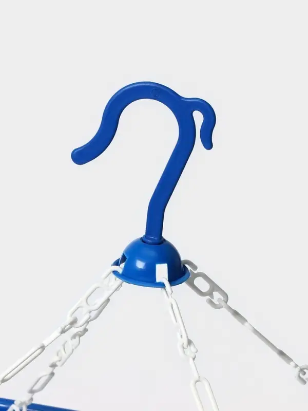 Сушилка для белья подвесная квадратная Доляна, 24 прищепки, синяя