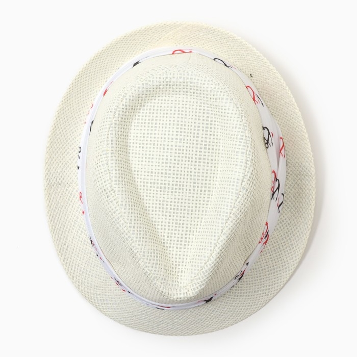 Шляпа мужская MINAKU, цвет белый, р-р 58