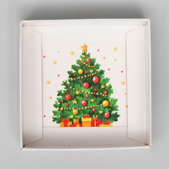 Коробка для кондитерских изделий «С Новым годом», 10×10×10 см