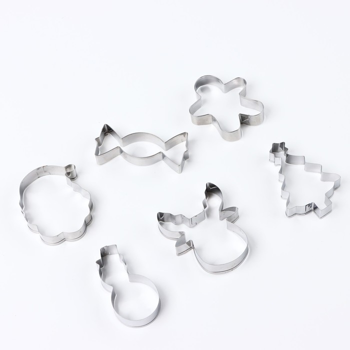 Новый год. Набор форм для печенья «Мультяшки», 6 шт Новый год. Набор форм для печенья «Мультяшки», 6 шт