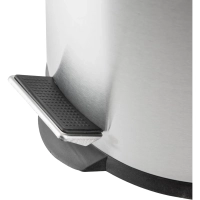 Ведро мусорное стальное 3л кругл серебр с пед и крышк матов 190х260мм_3L-NN