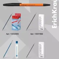 Ручка шариковая ErichKrause R-301 Orange Stick & Grip, узел 0.7 мм, чернила чёрные, резиновый держатель, длина линии письма 2000 метров