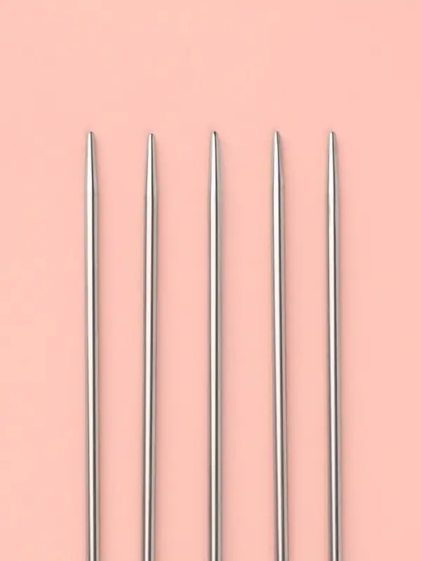 Спицы для вязания, чулочные, d=2 мм, 24 см, 5 шт.