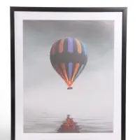 Фоторамка ПВХ на 1 фото Ellis 40&times;50 см с паспарту, чёрный (пластиковый экран)