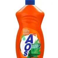 Средство для мытья посуды AOS, гель-бальзам, алоэ вера, 450 г