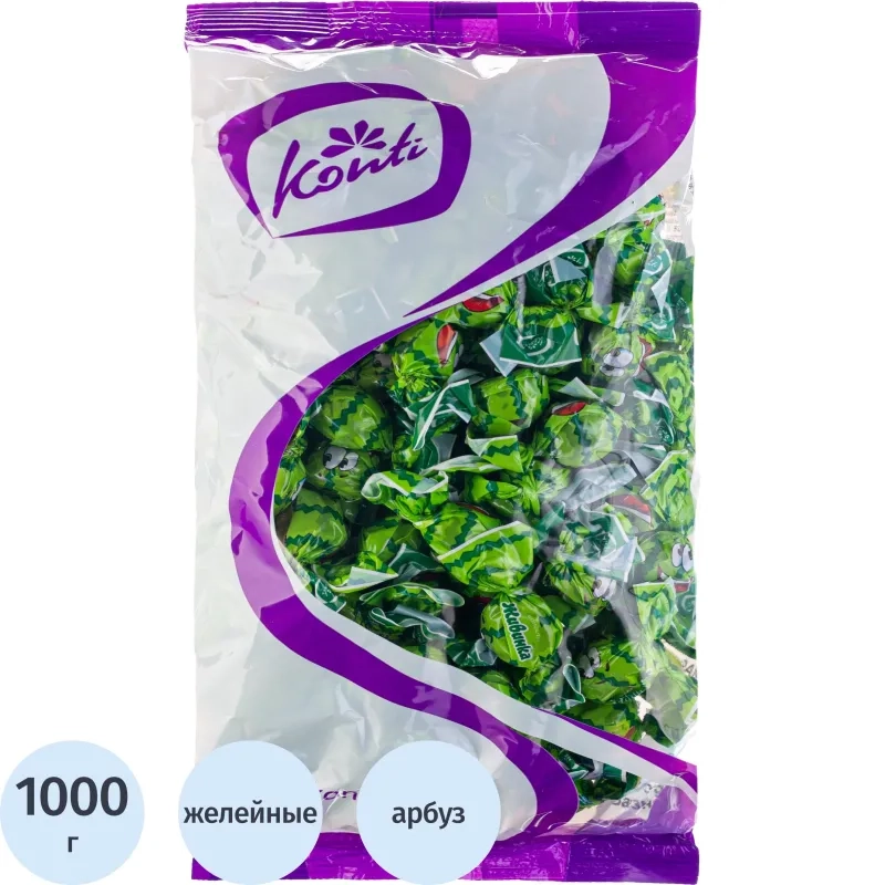 Конфеты желейные Конти Живинка вкус арбуза, 1кг