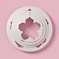 Формы для вырезания теста и мастики Доляна &laquo;Пионы&raquo;, набор 4 шт.: d=8.5/10 /11.5/14.5 см, пластик, белые