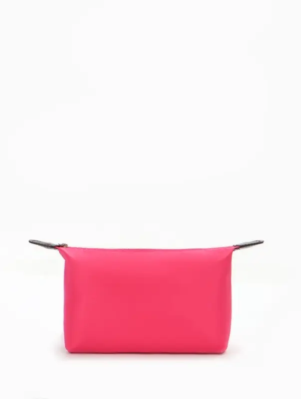 Косметичка простая на молнии, маленькая, розовая