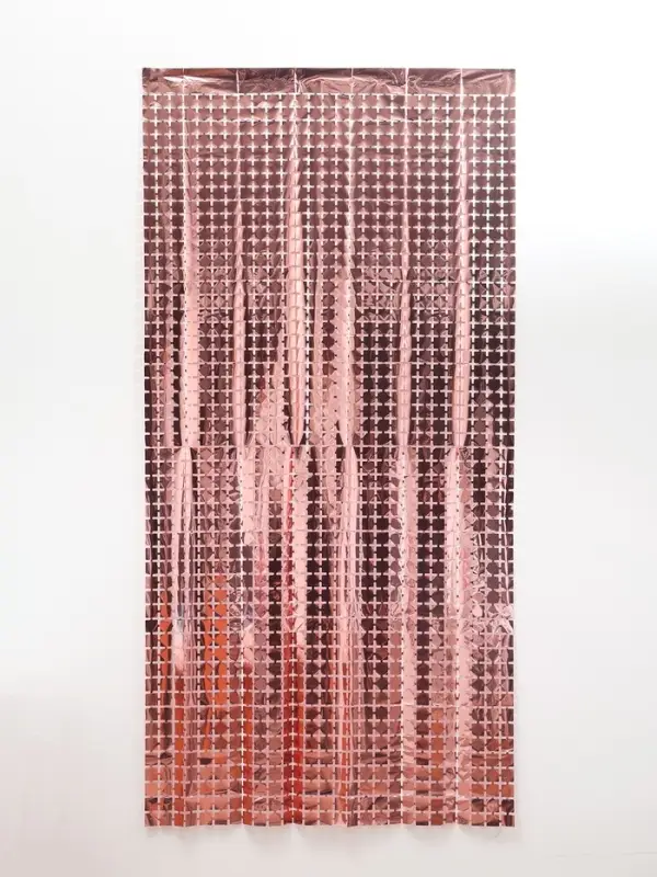 Занавес для фотозоны «Квадраты» цвет розовый 1*2 м