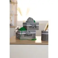 Корзина для хранения Доляна Storage, 15×15×9 см, малая, дерево, цвет серый