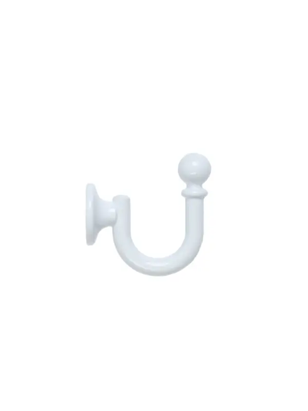 Держатель для штор &laquo;ТУНДРА&raquo; KS003, однорожковый, белый, 2 шт.