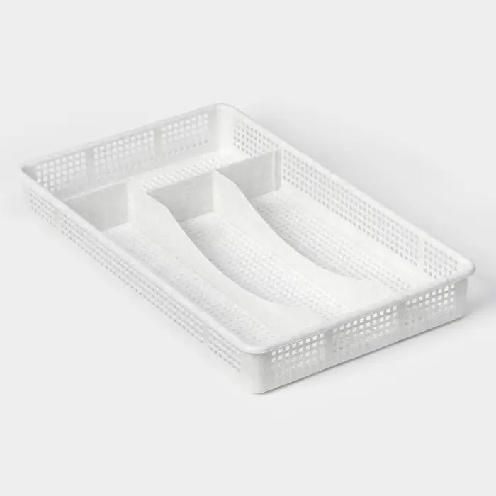 Лоток для столовых приборов в ящик Darel plastic, 4 секции, 34&times;21&times;5 см, пластик, белый