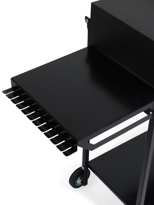 Мангал GrilMe, 35 х 115 х 83 см, сталь 2 мм, 2 полки, колёса