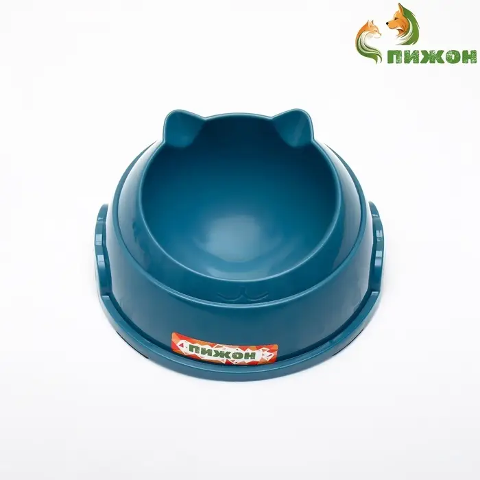 Миска, 300 мл, 14&times;8 см, пластик, синяя