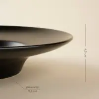 Тарелки для пасты SL Home &laquo;Дарк&raquo;, 160 мл, d=21.8 см, набор 2 шт., фарфор, чёрные