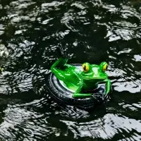 Садовая фигура 14 х 13 х 9,5 см "Лягушка на шине" Водоплавающая Садовая фигура 14 х 13 х 9,5 см "Лягушка на шине" Водоплавающая