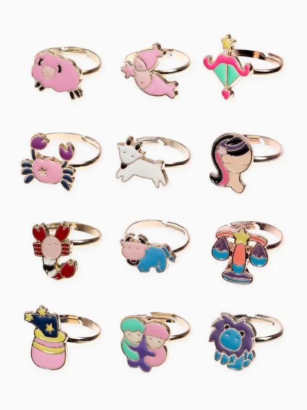 Кольцо &laquo;Выбражулька. Знаки зодиака&raquo;, форма МИКС, МИКС, безразмерное