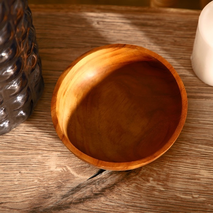 Миска 12х12х4 см, тиковое дерево Миска 12х12х4 см, тиковое дерево