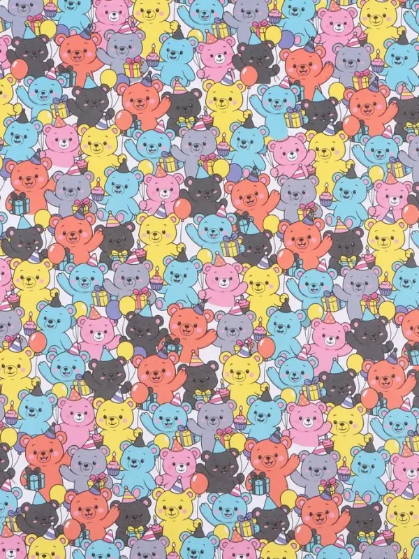 Бумага упаковочная крафт &laquo;Мишки&raquo;, 1 лист, 70&times;100 см