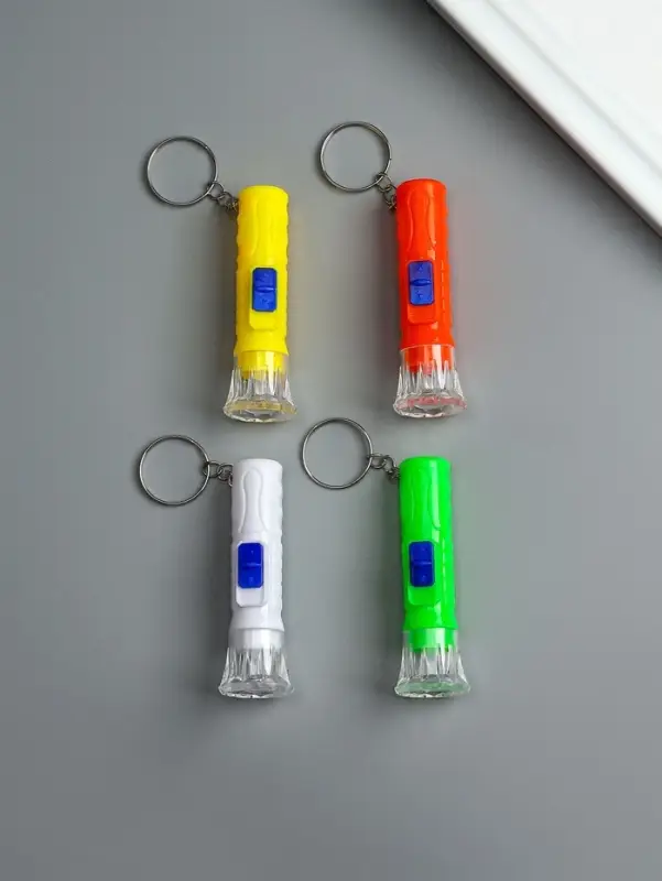 Фонарик брелок для ключей на кольце &laquo;Темминка&raquo;, 1 LED, 2&times;6.5 см, МИКС