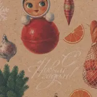 Набор упаковочной бумаги &laquo;Зимний мотив&raquo;,4 листа, крафт, 70&times;100 см