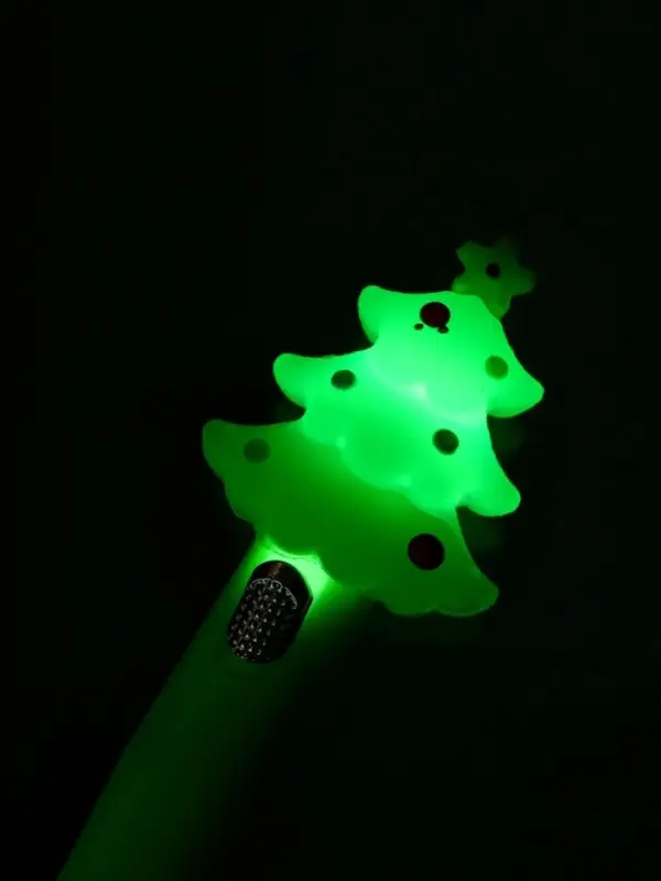 Ручка-прикол Calligrata &laquo;Новый год&raquo;, светящаяся, чёрный стержень, гелевая, подарочная, МИКС