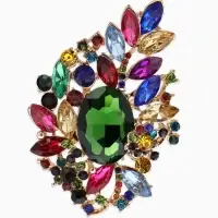 Брошь "Императрица" орден, цветная в золоте