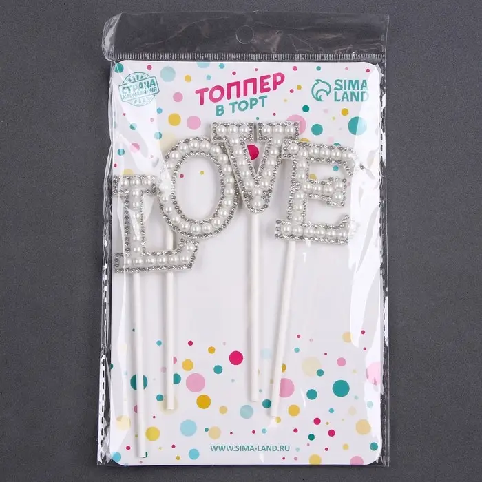 Топпер для торта LOVE, белый Топпер для торта LOVE, белый