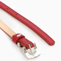 Ремень женский тонкий, 110&times;1.3 см, с пряжкой металл, красный