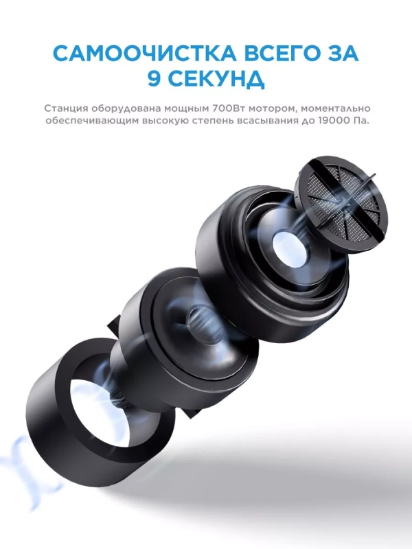 Робот-пылесос VCR S8+, станция самоочистки, сухая влажная