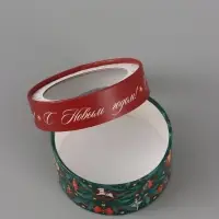 Коробка подарочная для макарун, тубус с окном &laquo;Щелкунчик&raquo;, 12&times;12&times;5 см