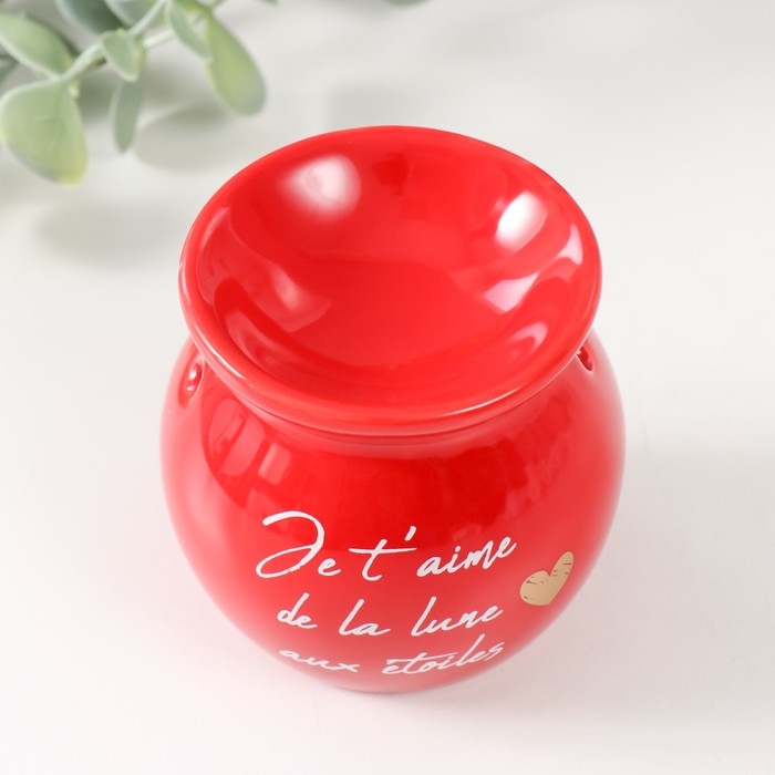 Аромалампа керамика Аромалампа керамика "Признание в любви" красная 7,2х7,2х7,8 см