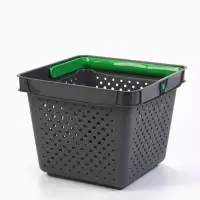 Корзина покупательская пластиковая 10 л, серая