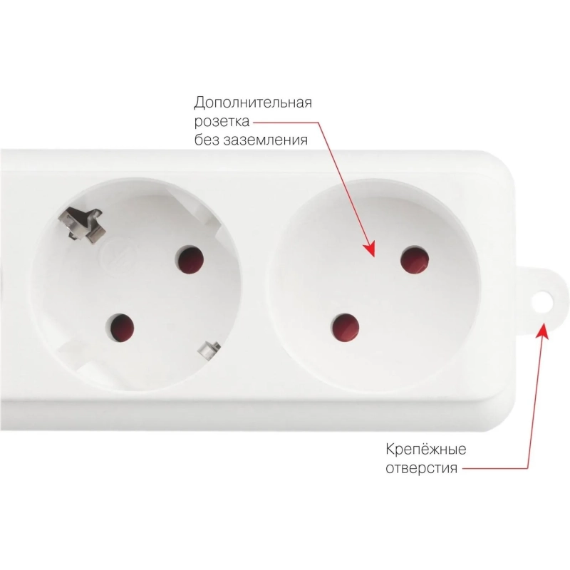 Сетевой фильтр Power Cube PRO, белый, 5м, 6р, 16А (3x1,5мм2)(SPL6-16-P-5М)