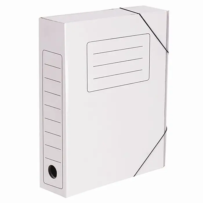 Папка архивная на резинках Calligrata, микрогофрокартон, 100 мм, белый, до 900 л Папка архивная на резинках Calligrata, микрогофрокартон, 100 мм, белый, до 900 л