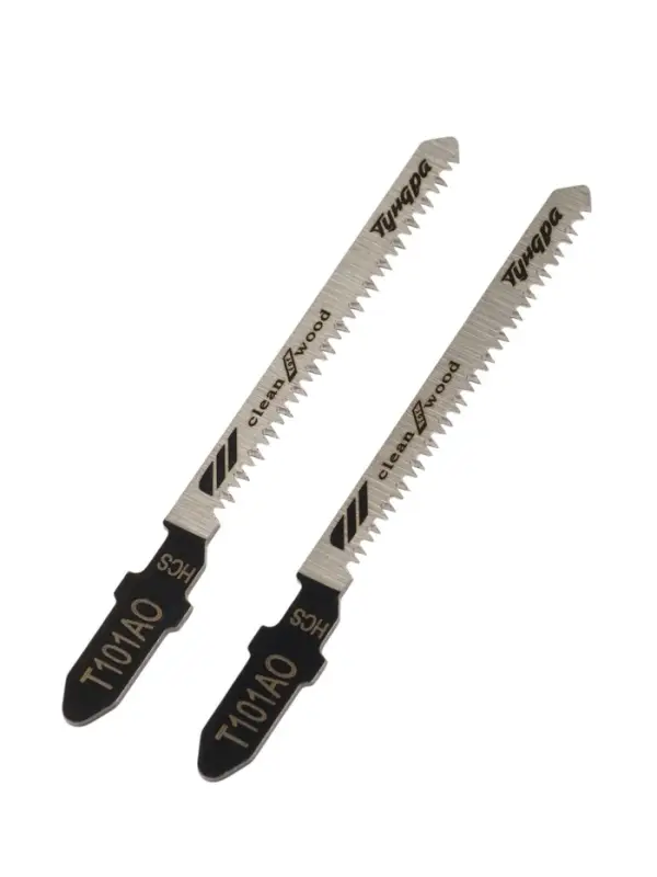 Пилки для лобзиков ТУНДРА, по дереву, фигурный рез, HCS, 50/75&times;1.4 мм, 2 шт.