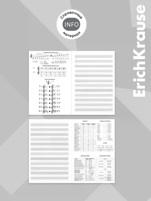 Тетрадь для нот А4 ErichKrause Music Fantasy, 24 листа, на скобе