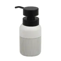 Диспенсер для жидкого мыла тм VETTA Модена, 230мл, полирезин, молочный, 7x7x15см