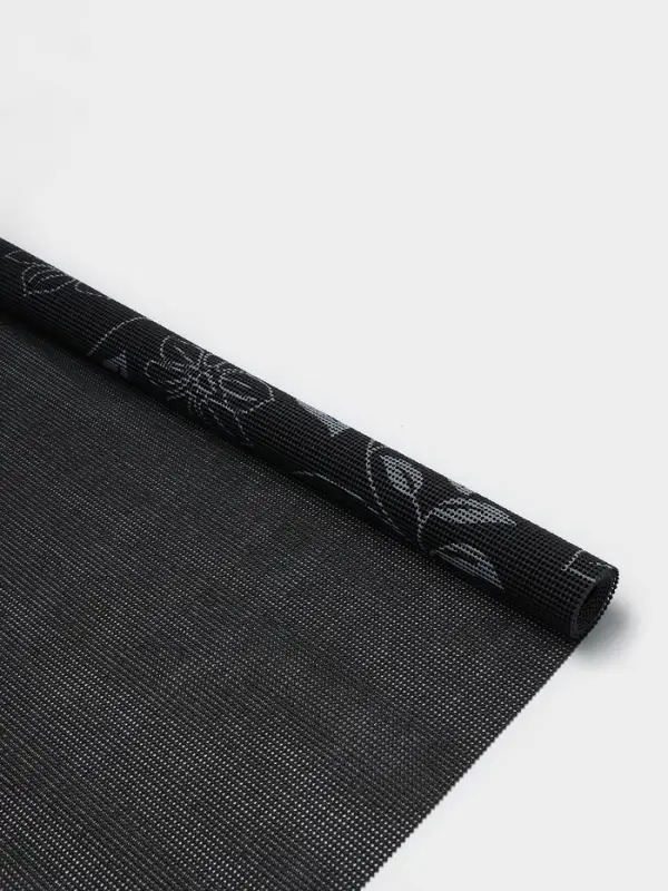 Коврик противоскользящий Доляна &laquo;Вьющиеся цветы&raquo;, 45&times;100 см, серый