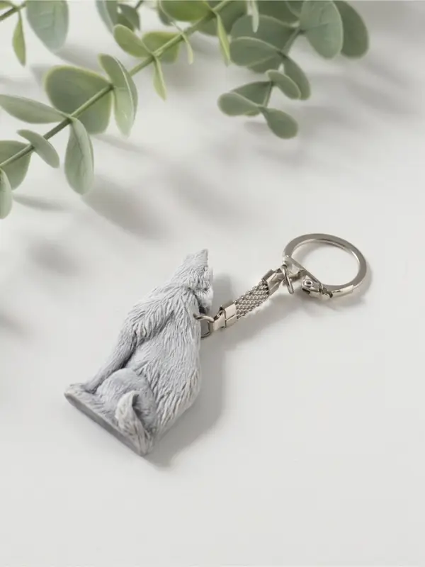 Брелок "Волк воет" (барельеф), 6см