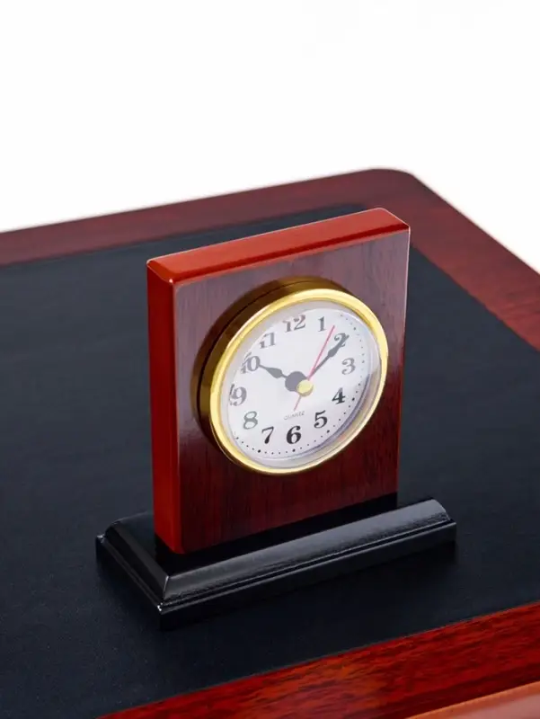 Набор настольный 7 в 1 (карандашница, подставка для ручек, визитница, часы Д-010, этажерка, нож)