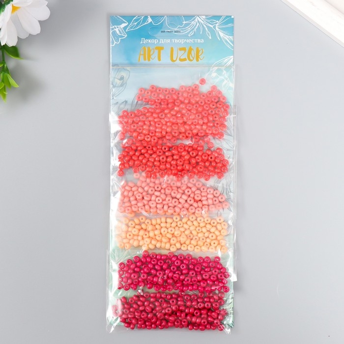 Бисер круглый 6/0  Бисер круглый 6/0 "Краски осени" 6 цветов х 10 гр 20х8 см