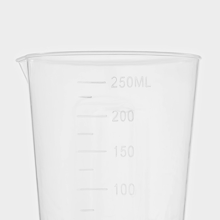 Стакан мерный Доляна, 250 мл, цвет прозрачный Стакан мерный Доляна, 250 мл, цвет прозрачный