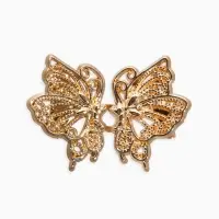 Зажим для кардигана "Ажур" бабоччка, цвет золото Зажим для кардигана "Ажур" бабоччка, цвет золото