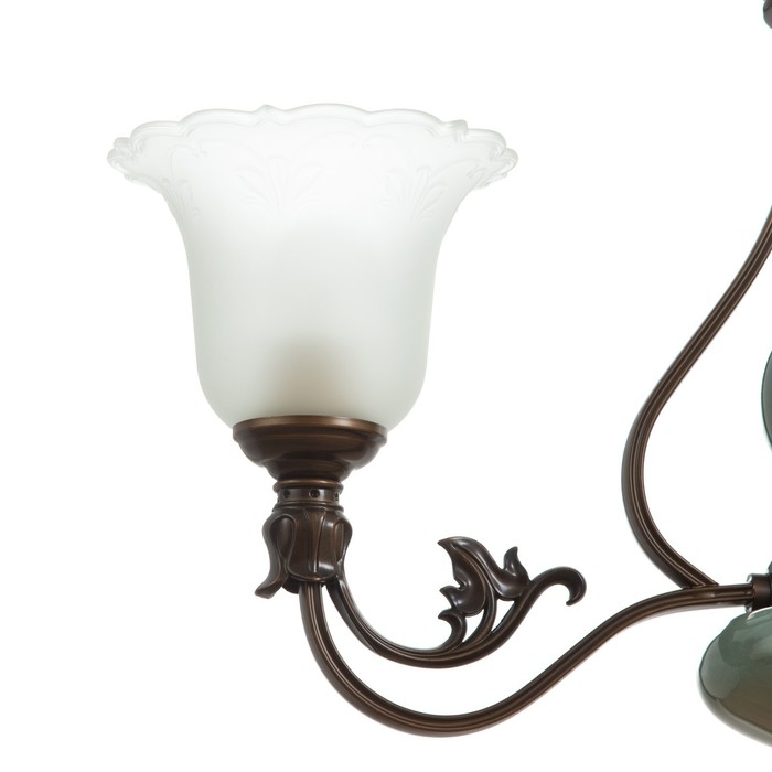 Люстра Люстра "Эстери" 6х40Вт Е27 кофейно-зеленый 75х75х57 см BayerLux